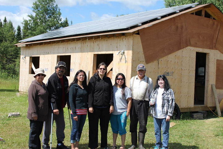 Left to Right: Ida James, Albert James, Councillor Lois James, Chief Vontaine Keno, Councillor Cheryl Lawson, Eli James, Margaret Lawson.